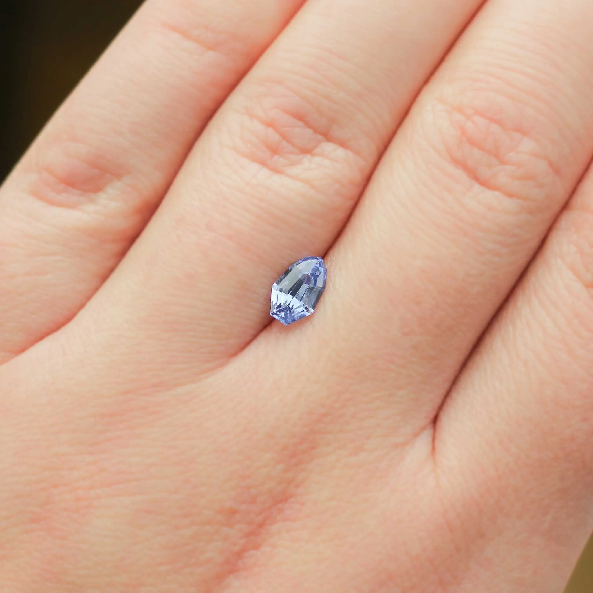 1.04ct Shield Light Blue Sapphire