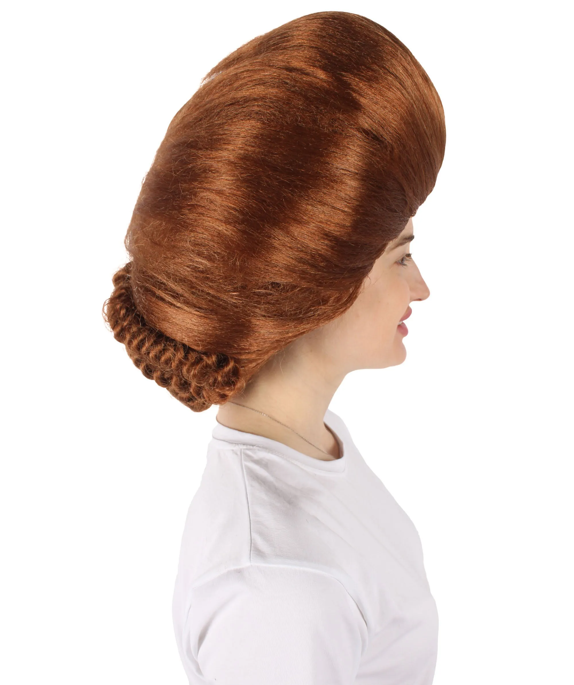 Adult Women's Brown Rococo Wig | Perfect for Halloween | Flame-retardant Synthetic Fiber