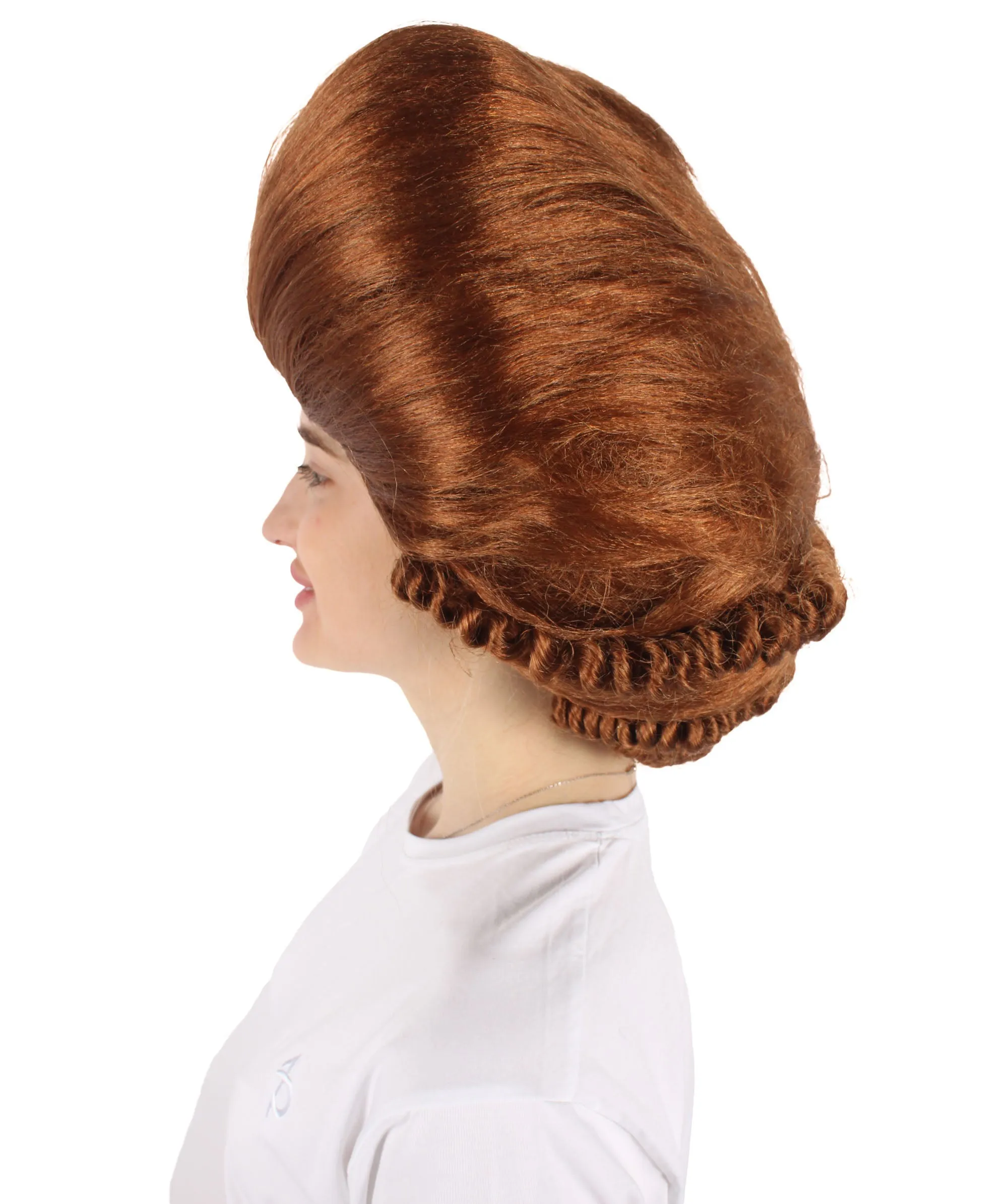 Adult Women's Brown Rococo Wig | Perfect for Halloween | Flame-retardant Synthetic Fiber