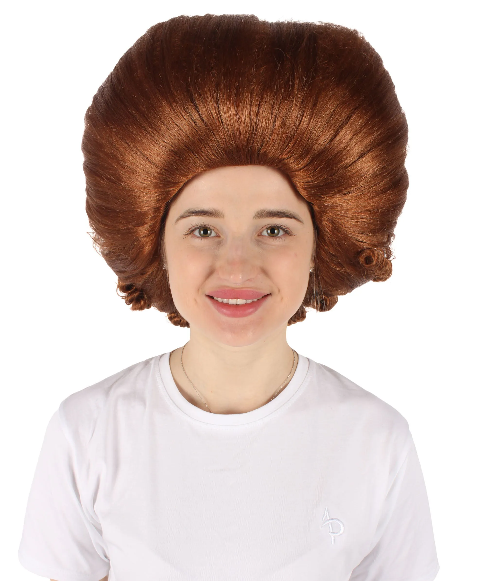 Adult Women's Brown Rococo Wig | Perfect for Halloween | Flame-retardant Synthetic Fiber