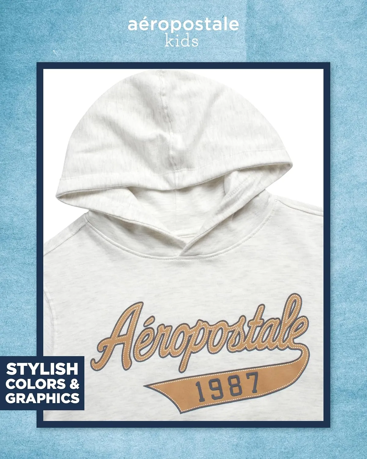 AEROPOSTALE Hoodie and T-Shirt Set - 2 Piece Pullover Hoodie Sweatshirt and Active Graphic Tee - Boys Activewear Tops (8-16)