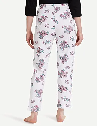 Amazon Brand - Eden & Ivy Women's Pyjama Bottom Relaxed Pajama EI-AW20PJPACK01-SOMM-15_Multicolor 2_M