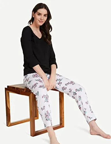 Amazon Brand - Eden & Ivy Women's Pyjama Bottom Relaxed Pajama EI-AW20PJPACK01-SOMM-15_Multicolor 2_M