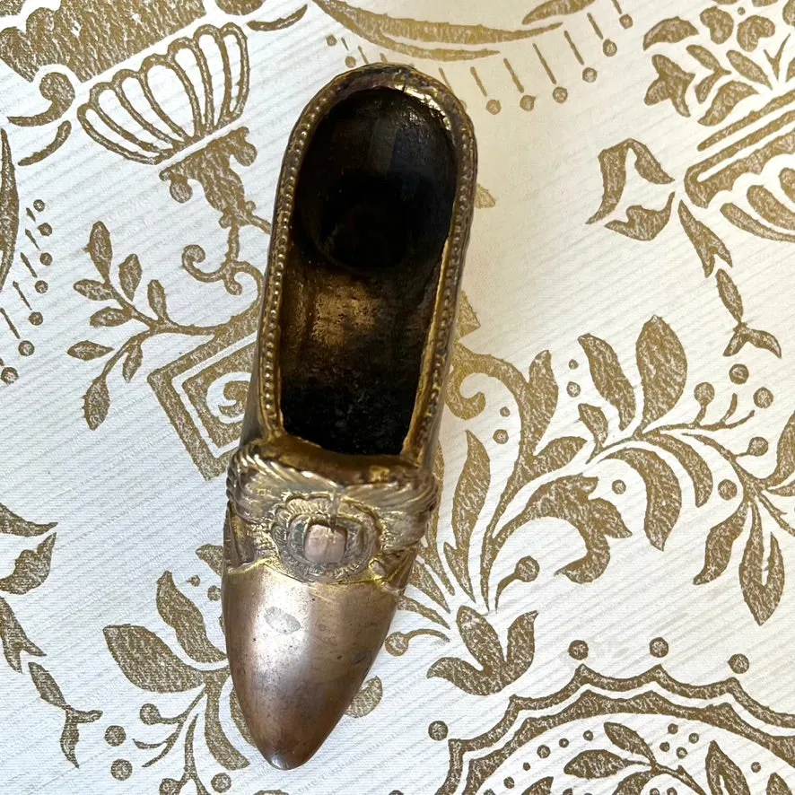Antique Brass Shoe for Pincushion