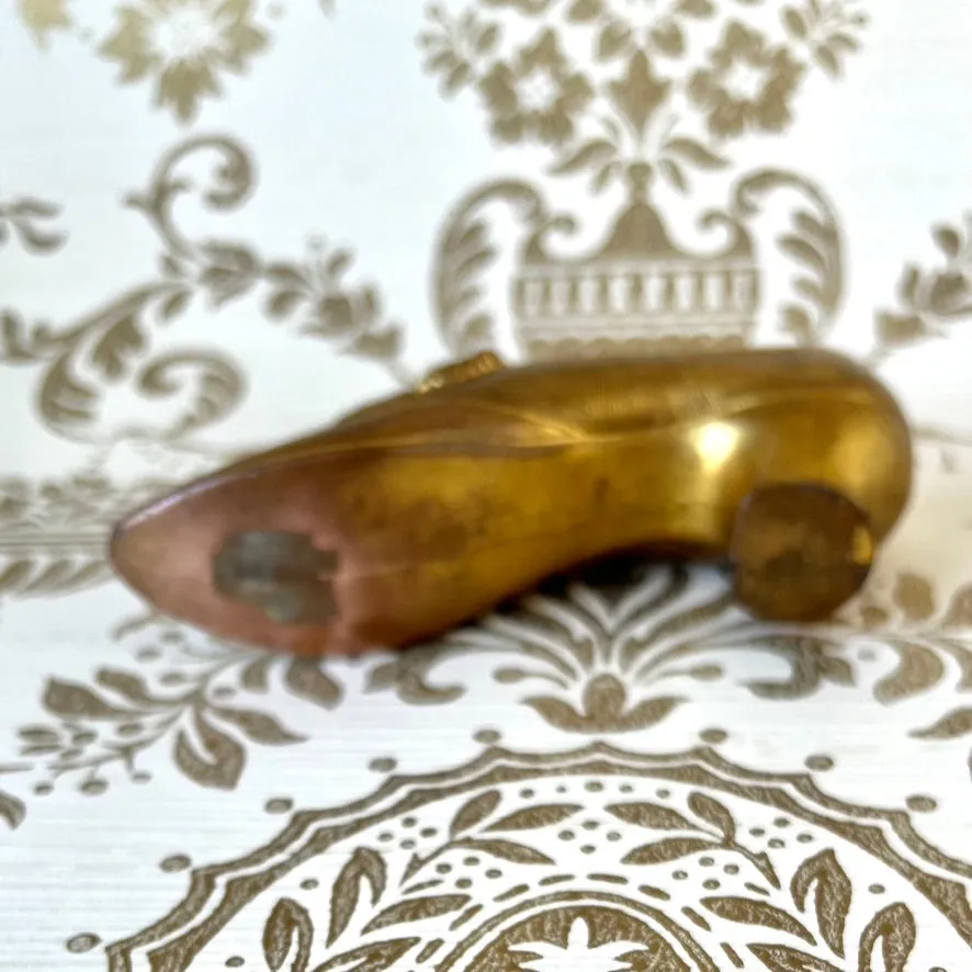 Antique Brass Shoe for Pincushion