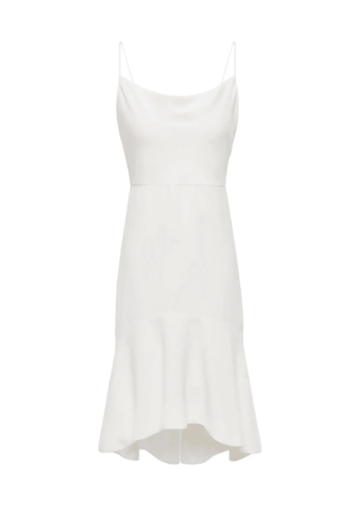 ASYMMETRIC RUFFLED DRESS