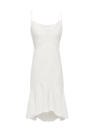 ASYMMETRIC RUFFLED DRESS