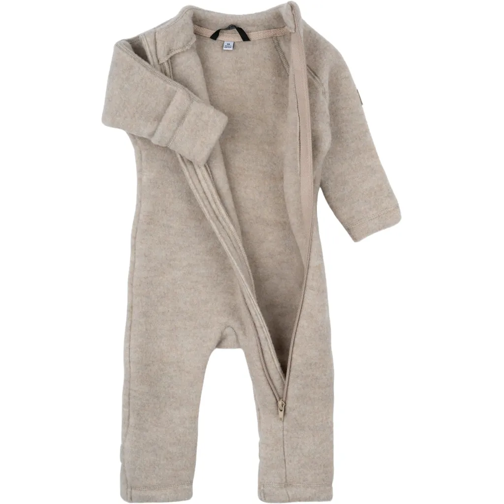 Baby Wool Suit (Reversible Cuffs) - Melange Offwhite