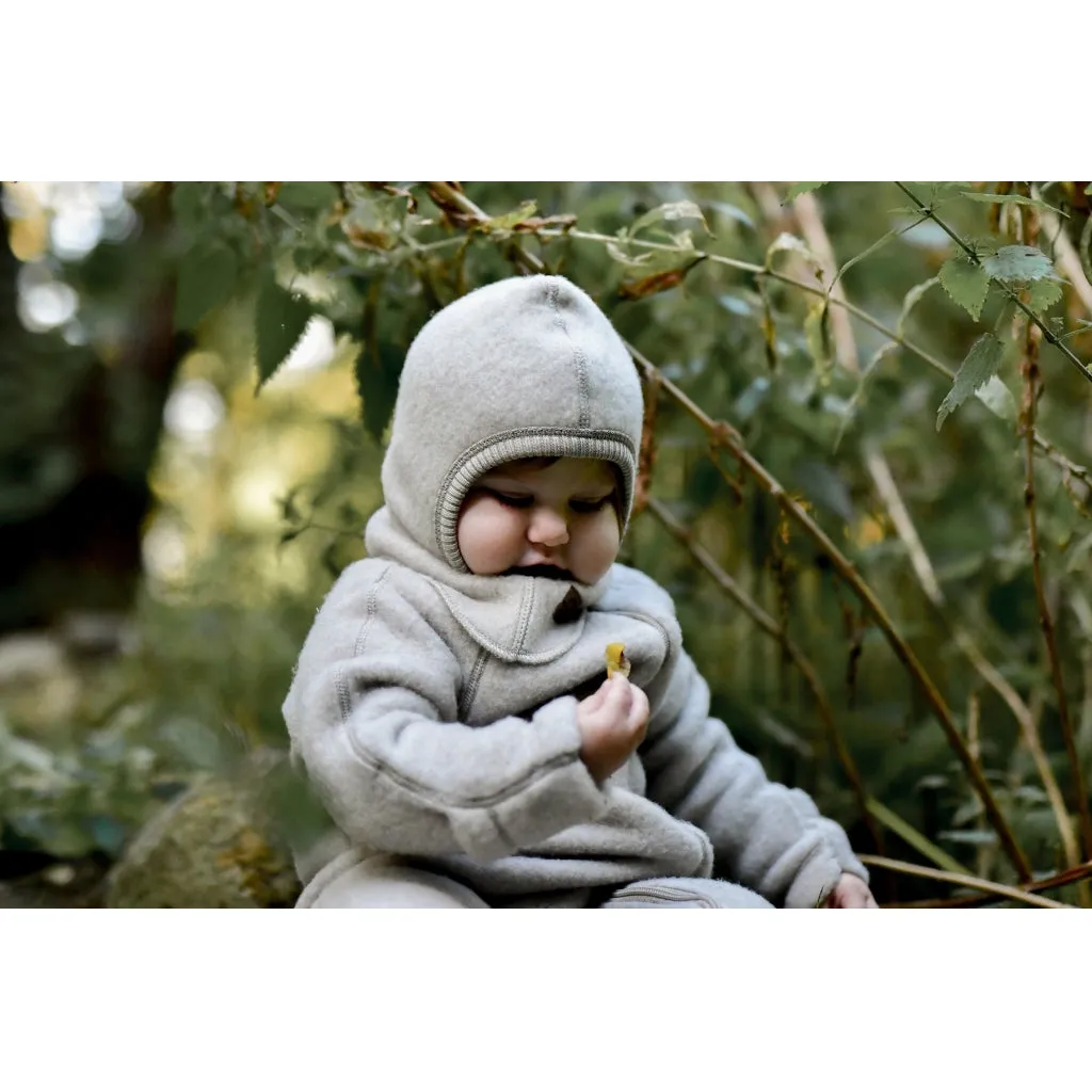 Baby Wool Suit (Reversible Cuffs) - Melange Offwhite