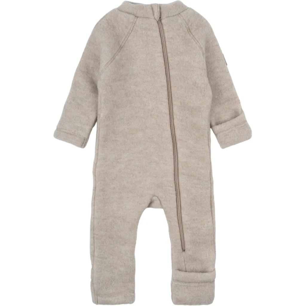 Baby Wool Suit (Reversible Cuffs) - Melange Offwhite