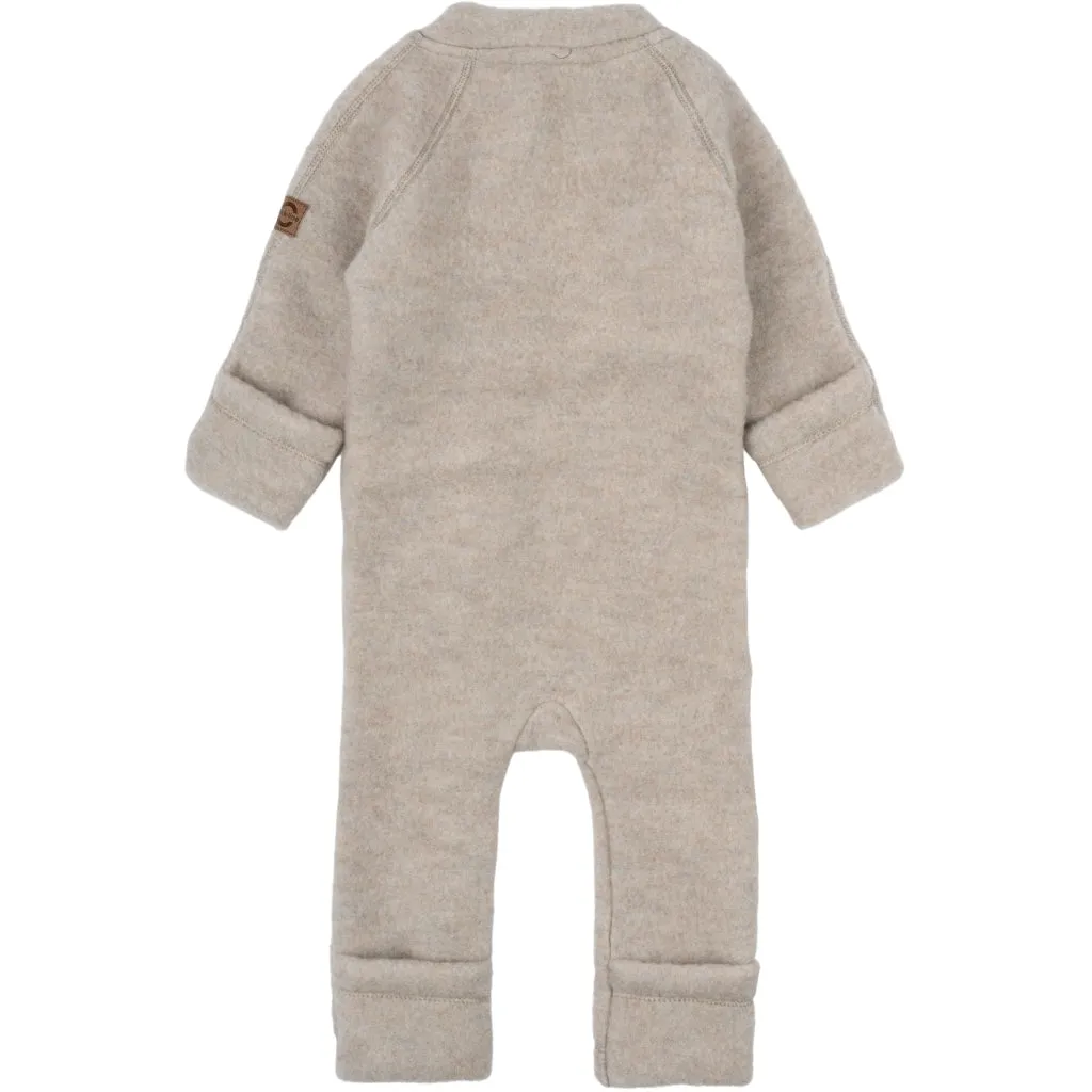 Baby Wool Suit (Reversible Cuffs) - Melange Offwhite