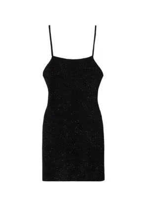 BLACK LUREX KNIT DRESS