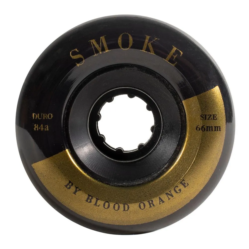 Blood Orange Smoke 66mm/84A Black Skateboard Wheels | set of 4