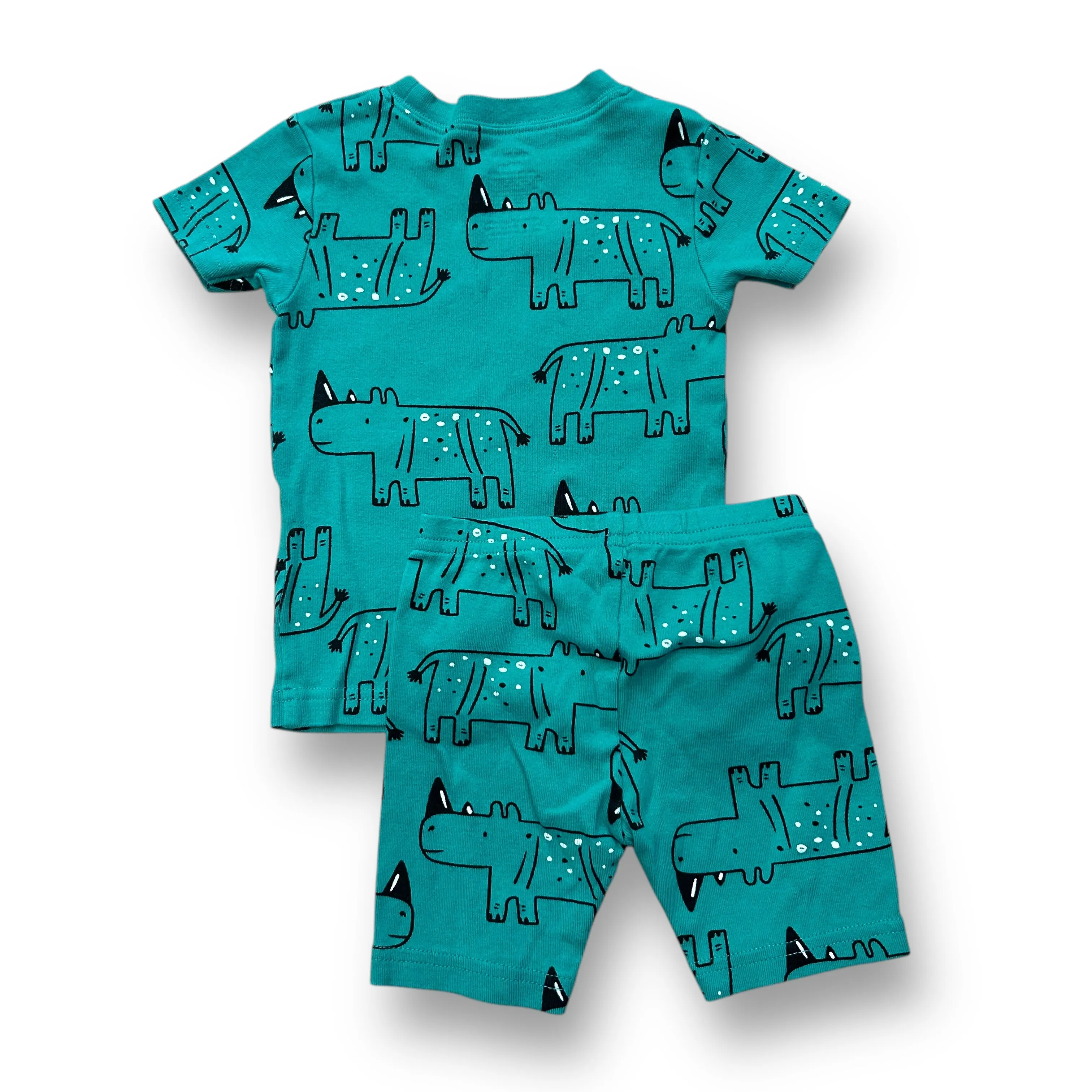 Boys Carter's Size 18 Months Green 2-Pc Rhino Print Pajamas