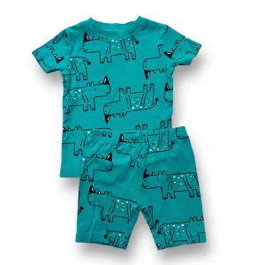 Boys Carter's Size 18 Months Green 2-Pc Rhino Print Pajamas