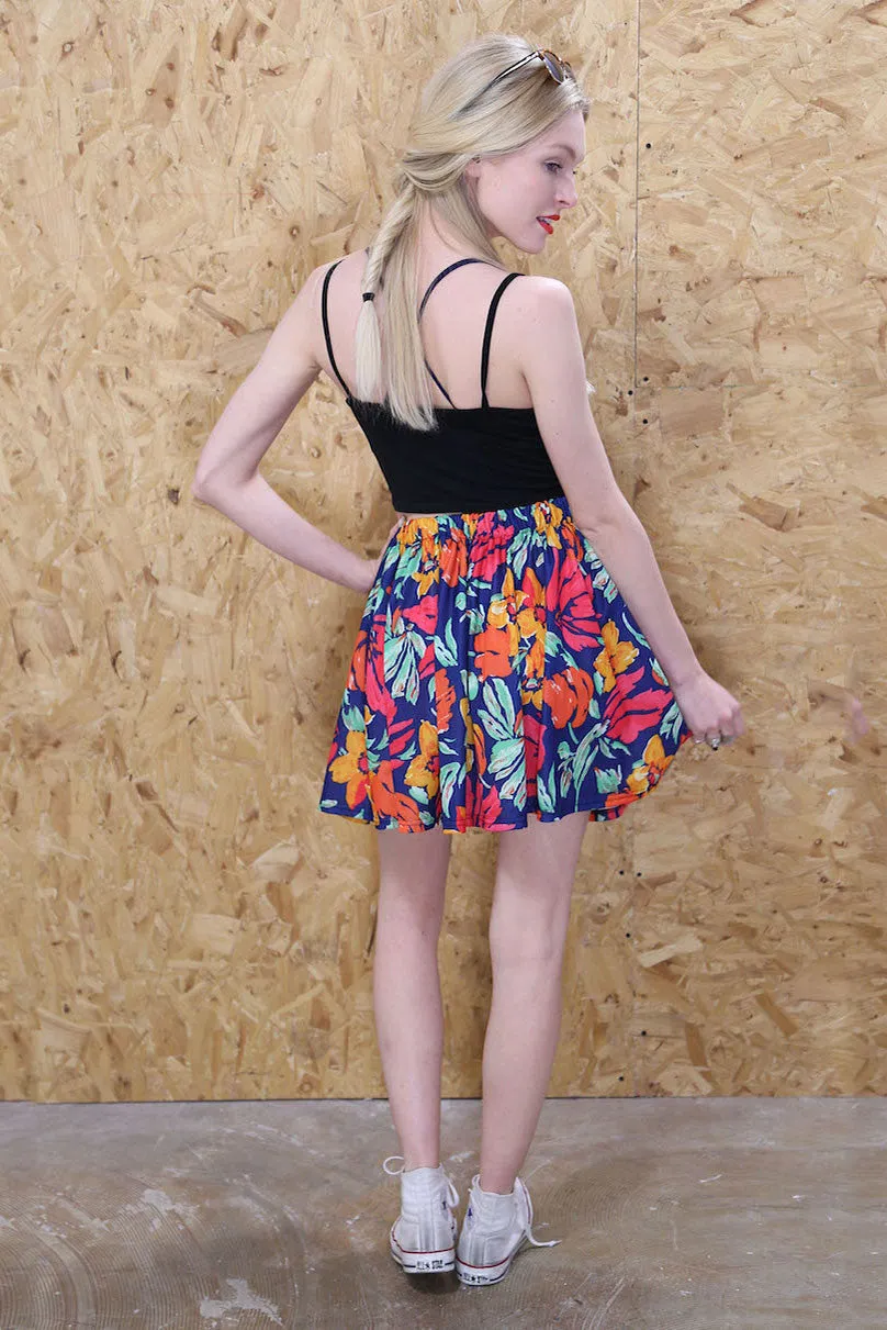 Bright Floral Mini Skirt
