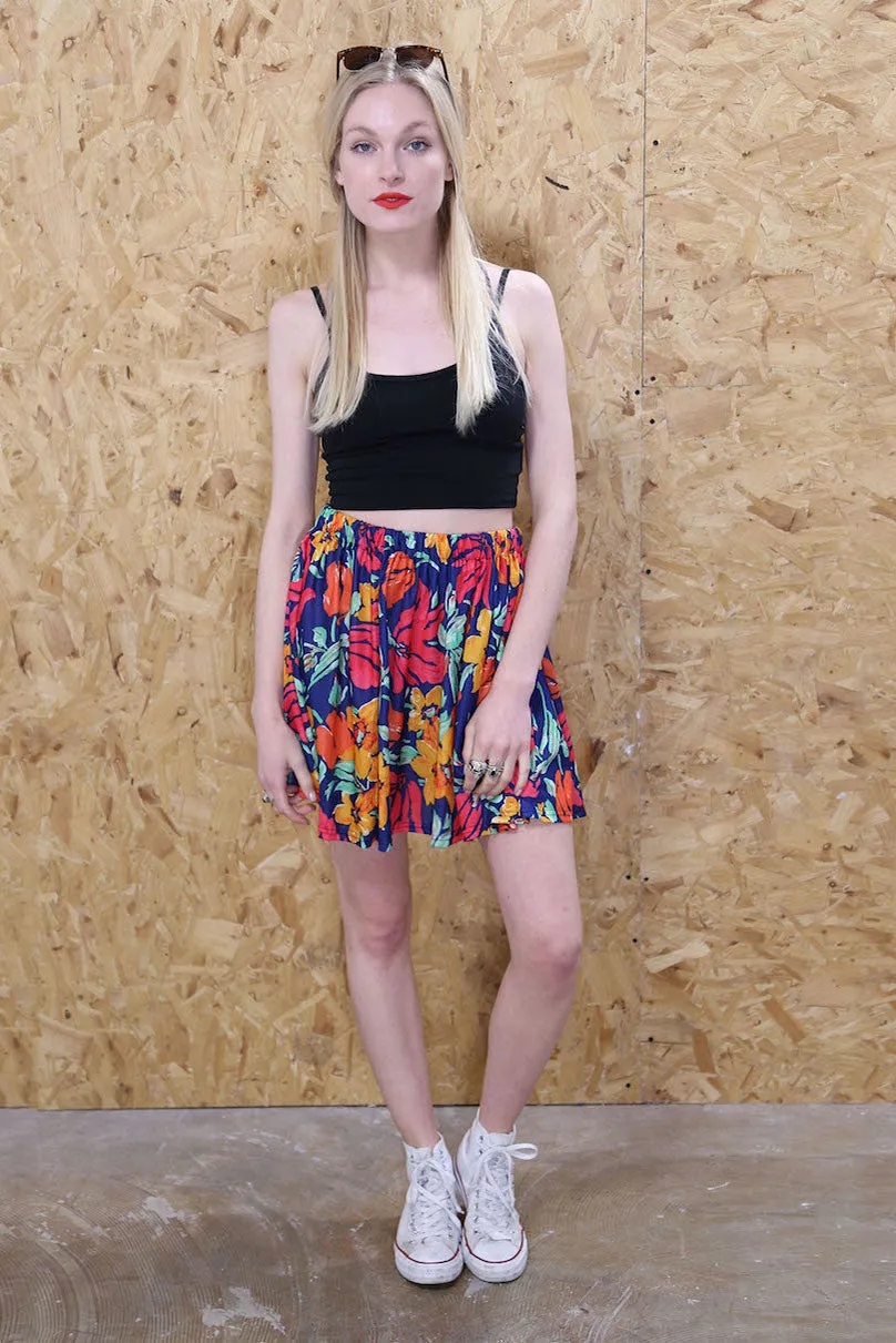 Bright Floral Mini Skirt