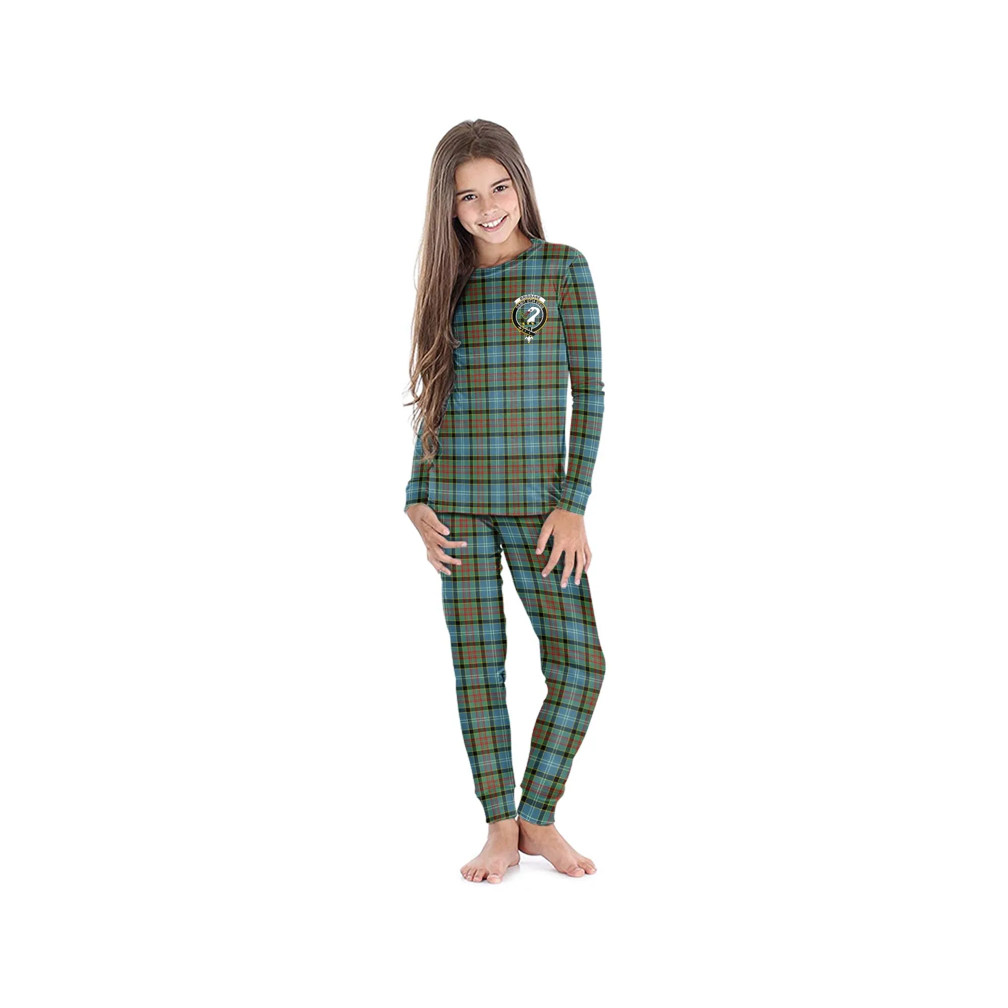 Brisbane Tartan Pajamas Family Set with Family Crest