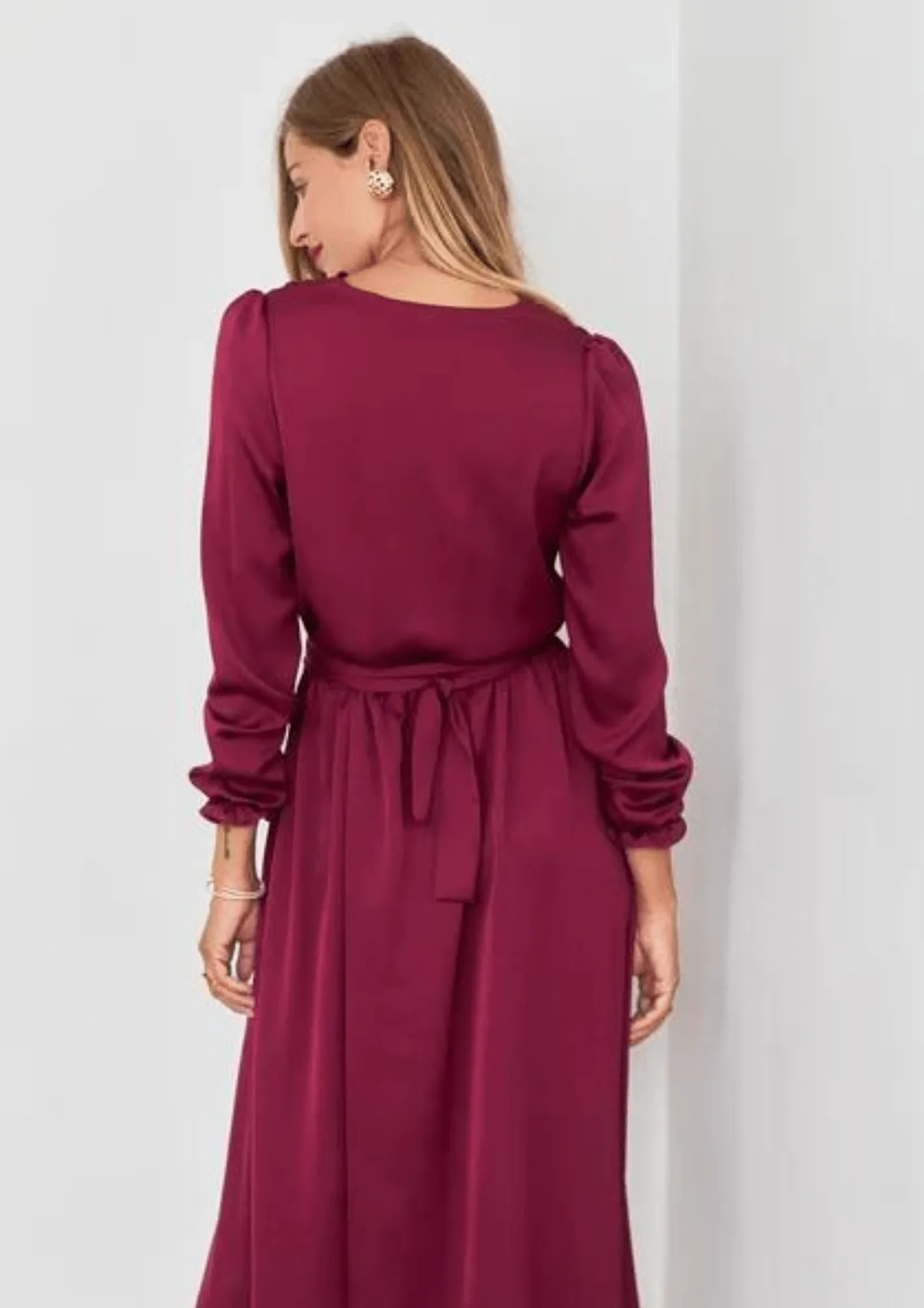 BURGUNDY OLGA DRESS