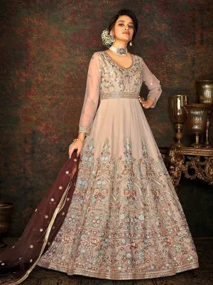 Butterfly Net Anarkali Dress