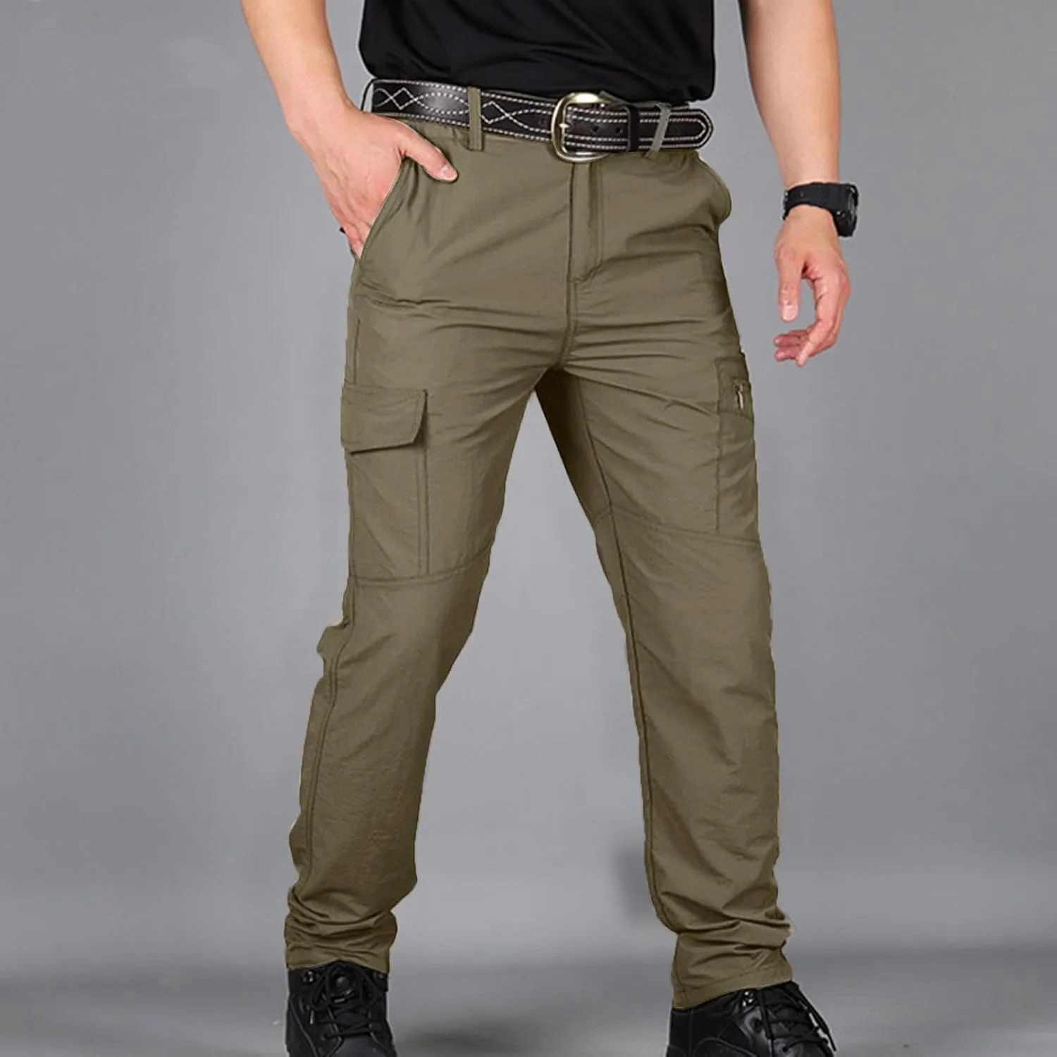 Cargo Pants for Men Slim Fit Water Resistant Breathable Stretchy Lightweight Quick Dry Work Hiking Tactical Pants