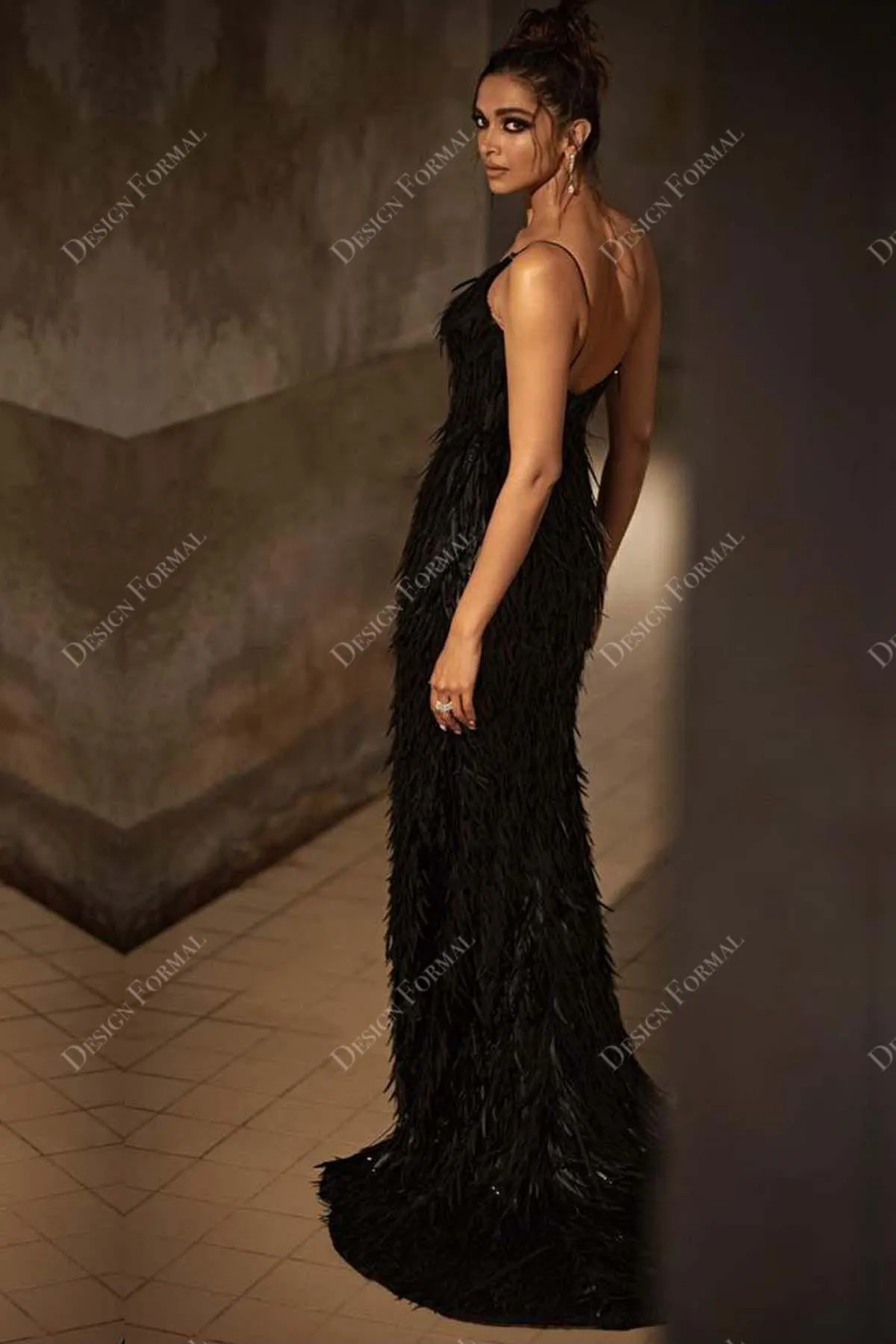 Deepika Padukone Cannes Film Festival Red Carpet 2022 Black Dress
