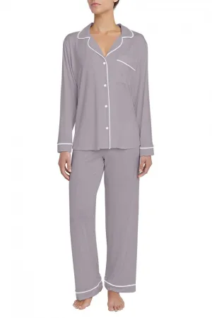 Eberjey - Gisele Long Pajama Set in Dusk/Ivory