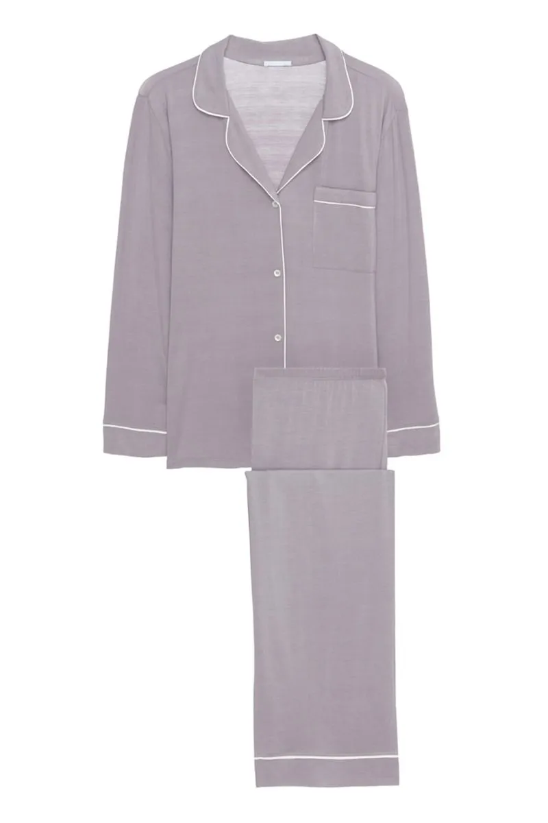 Eberjey - Gisele Long Pajama Set in Dusk/Ivory