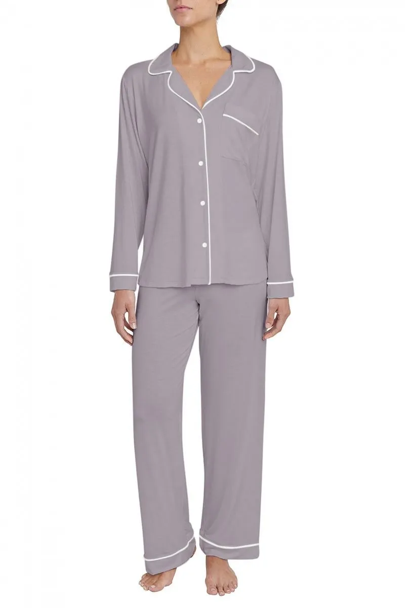 Eberjey - Gisele Long Pajama Set in Dusk/Ivory