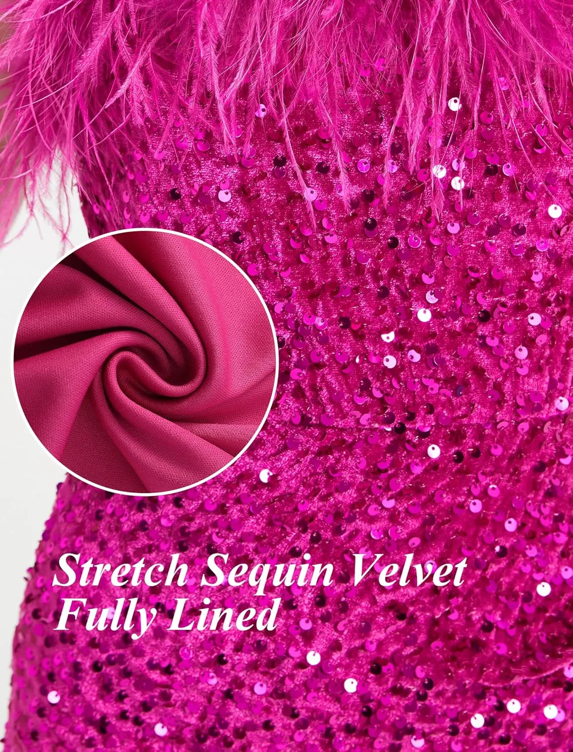 EXARUS Girls Sequin Spaghetti Strap Bodycon Dress Ruched Sparkle Party Teen mini Special Occasion Velvet Splice Furry
