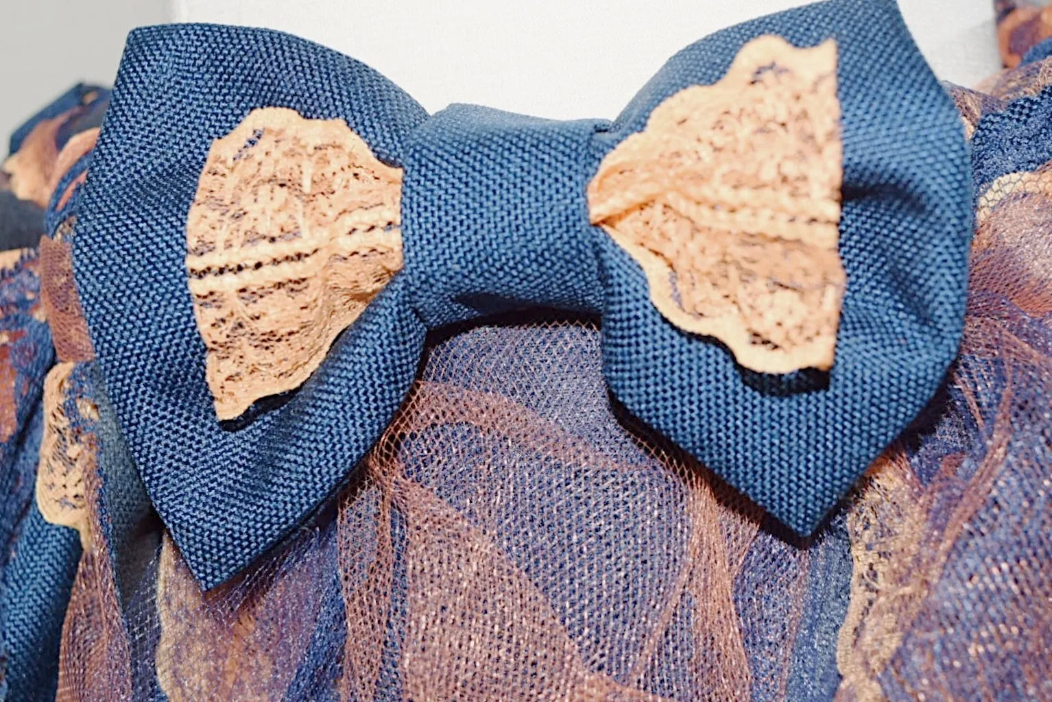 Girls Orange & Navy Blue Anchor Shabby Chic Tutu