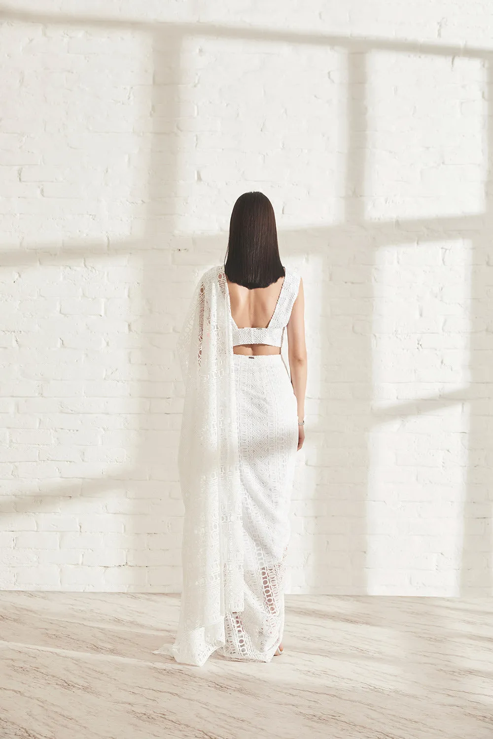Godet Sari with Masai Top