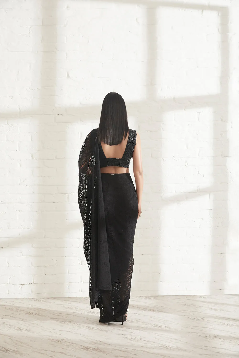 Godet Sari with Masai Top
