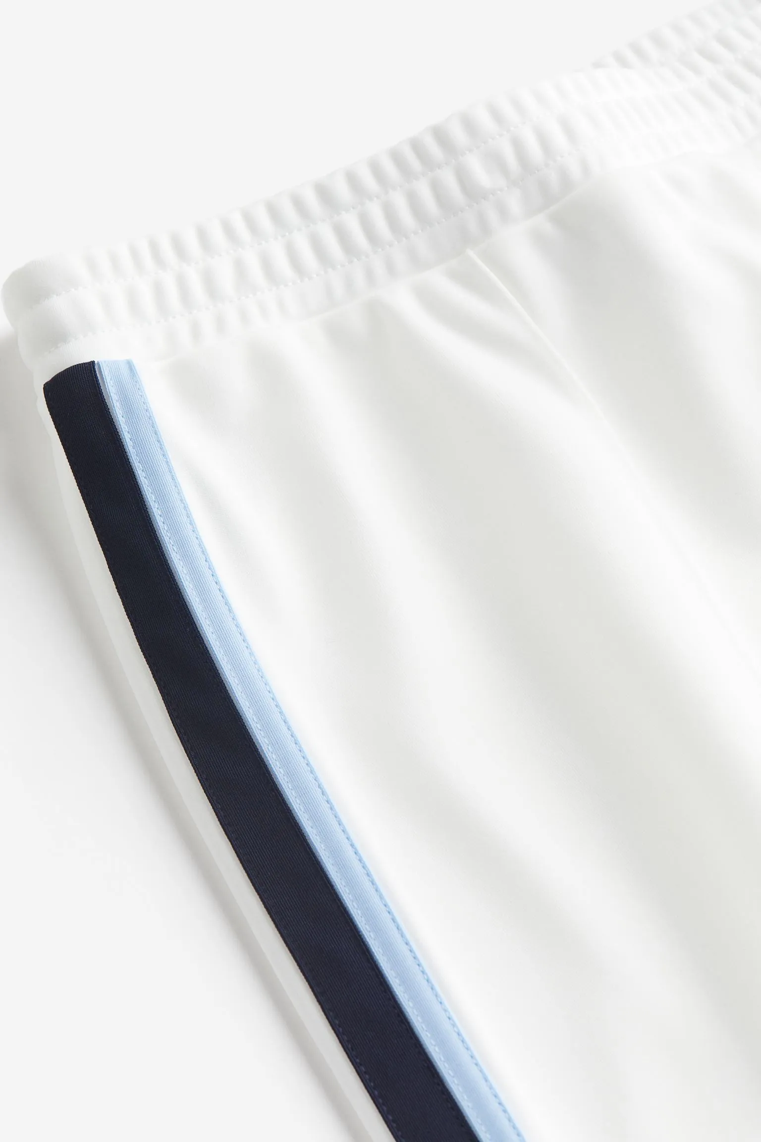 H&M Track Pants With Side Stripe, white/blue