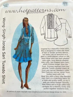 Hot Patterns - Wong-Singh-Jones Sari Tuxedo Shirt