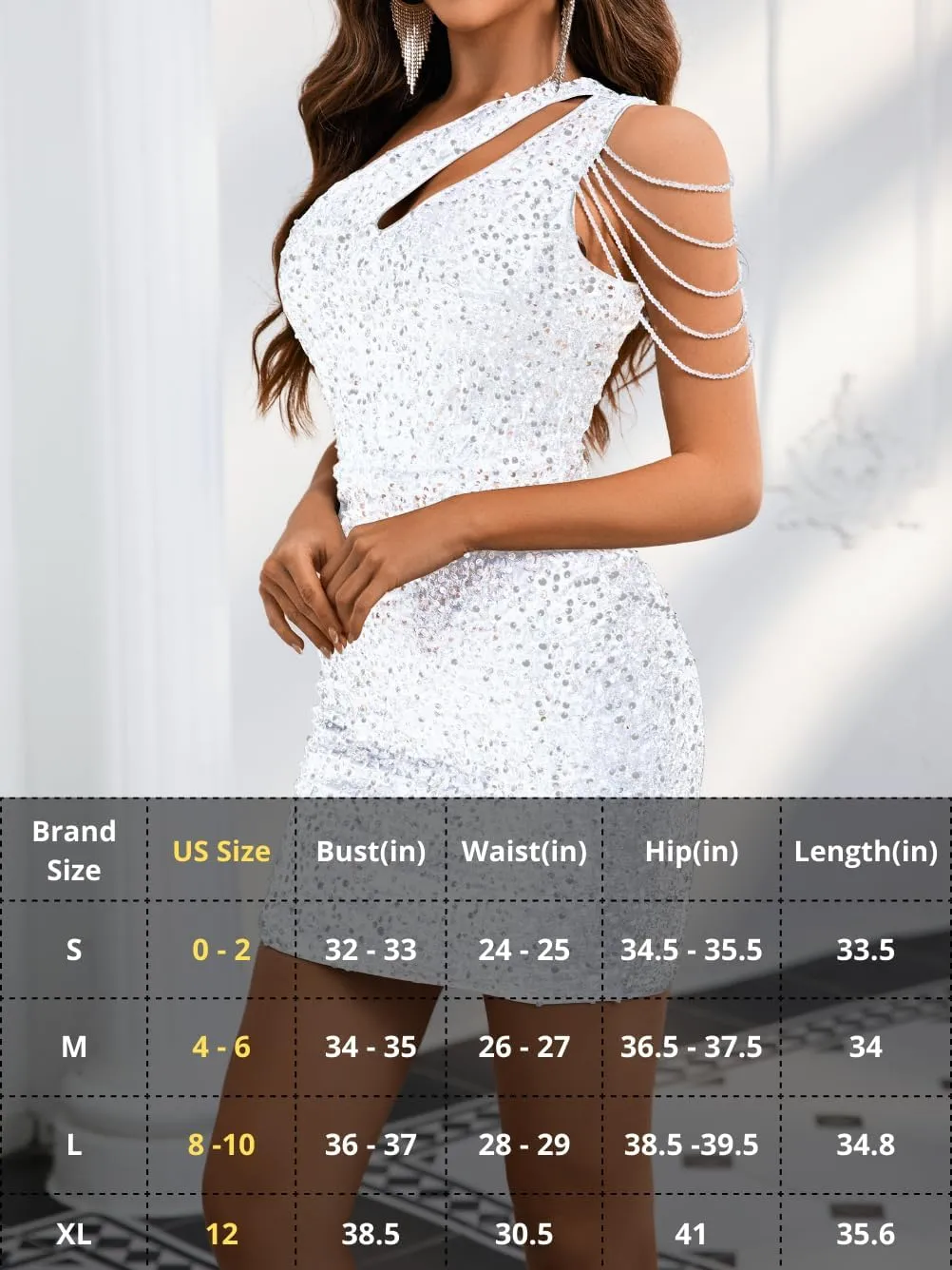 Kaei&Shi Sequin Velvet Prom Dress,Cut Out One Shoulder Short Formal Dresses,Sparkly Outfits Women HOCO Birthday Cocktail