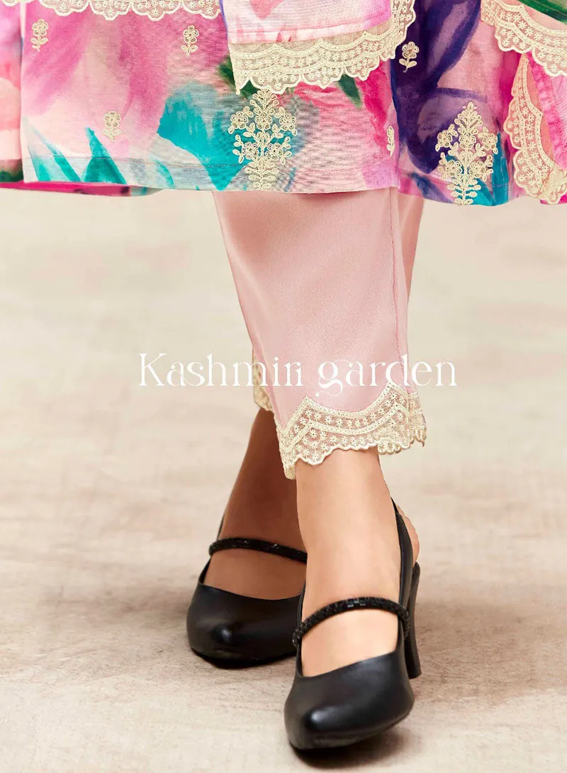 Kimora Pure Linen Unstitched Suit Dress Material with Fancy Embroidery