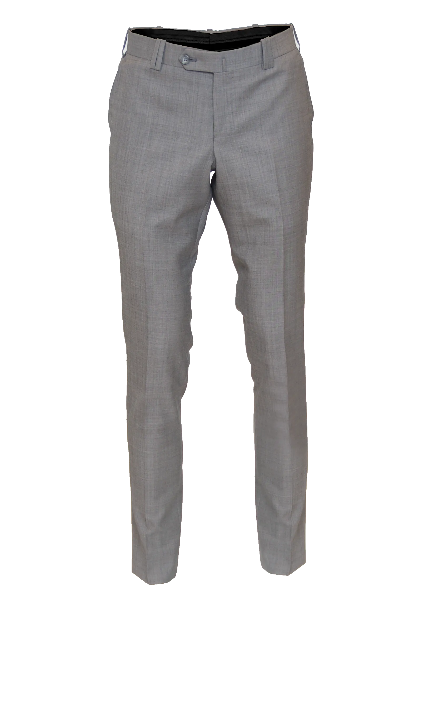 LIGHT GREY FITTED WOOL SUIT TROUSER