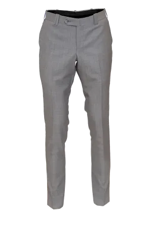 LIGHT GREY FITTED WOOL SUIT TROUSER
