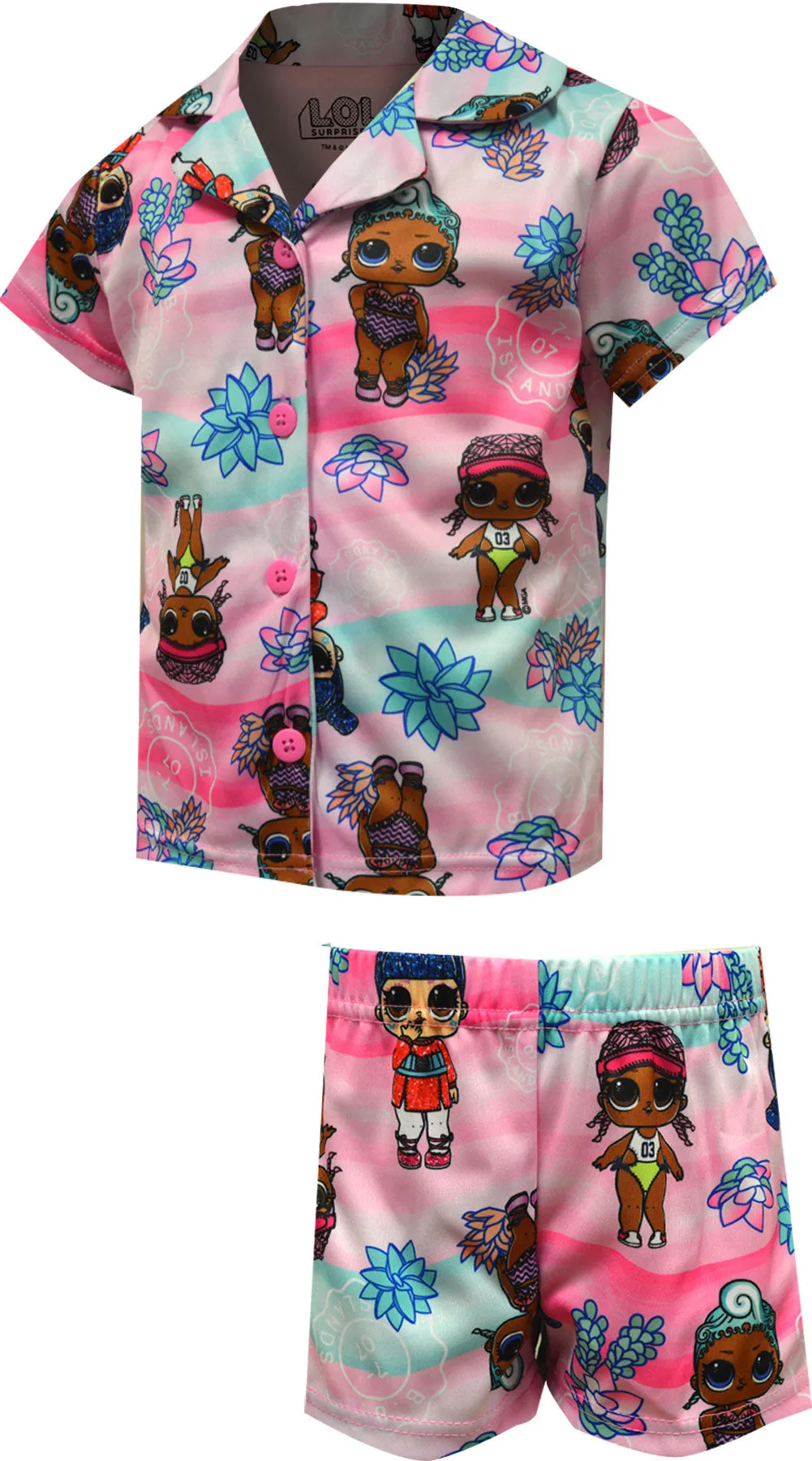 LOL Surprise Tropical Vacation Time Shortie Pajamas