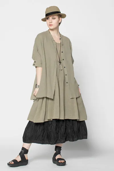 Megumi Dress in Sage Lino