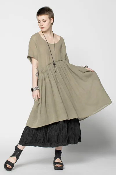 Megumi Dress in Sage Lino