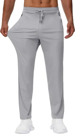 Men's 30" 34" 36" Tall Sweatpants - Lightweight Athletic Workout Running Traning Track Joggers Pants with Zipper Pocket