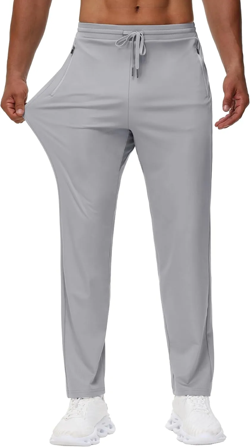 Men's 30" 34" 36" Tall Sweatpants - Lightweight Athletic Workout Running Traning Track Joggers Pants with Zipper Pocket