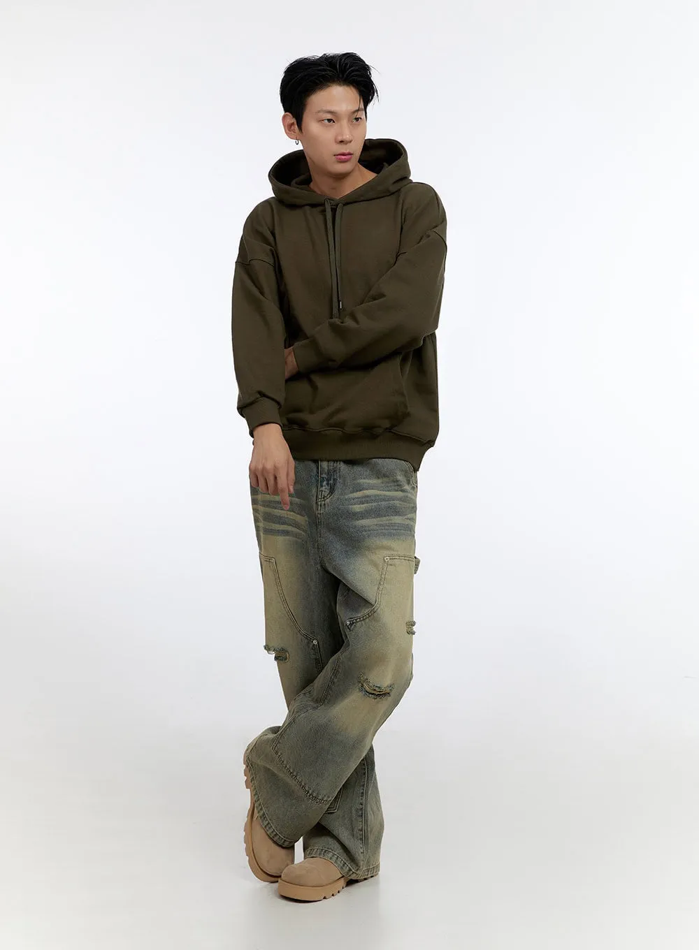 Men's Loose Fit Hoodie IO428