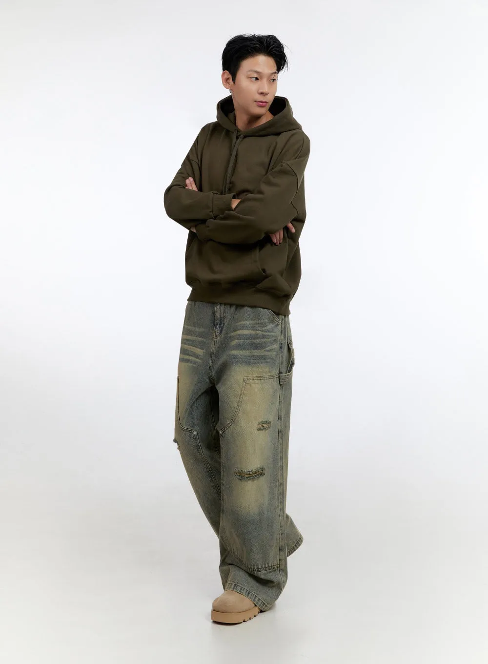 Men's Loose Fit Hoodie IO428