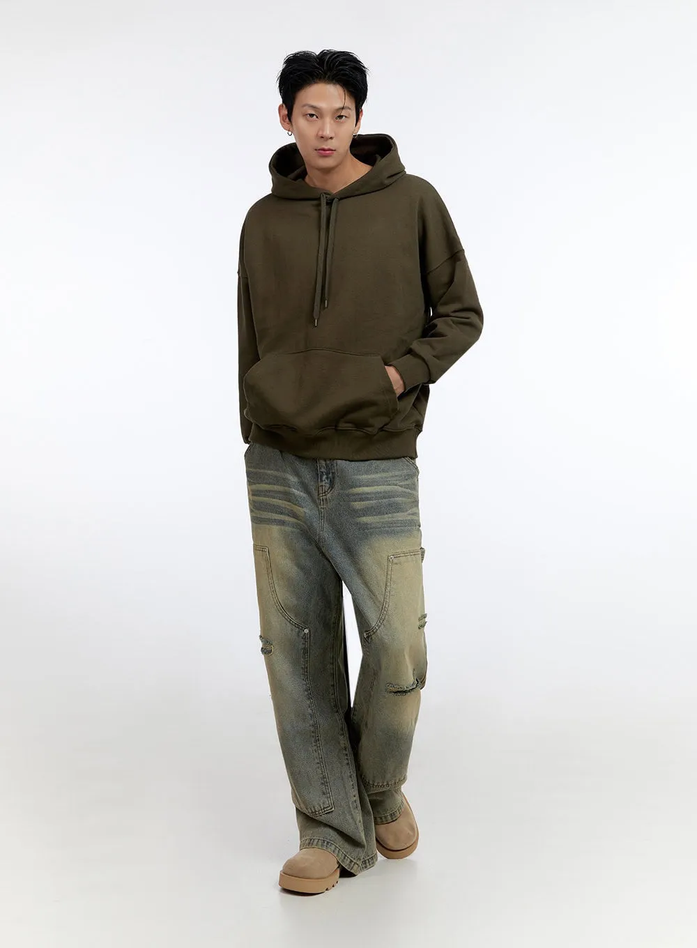 Men's Loose Fit Hoodie IO428