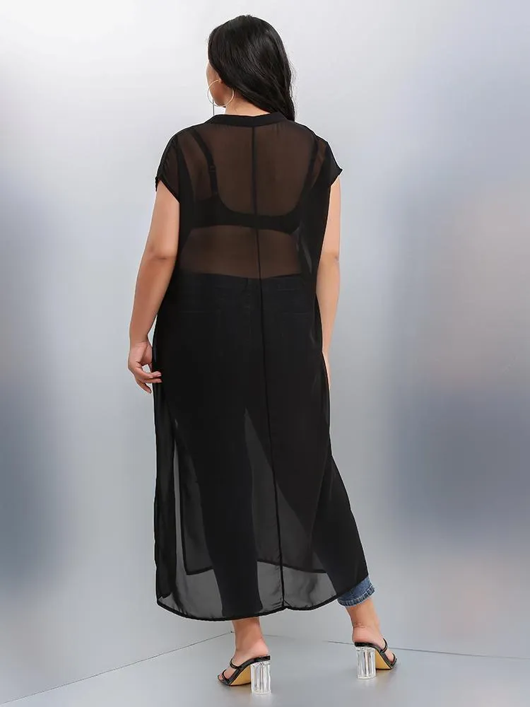 Mesh See Through Dress