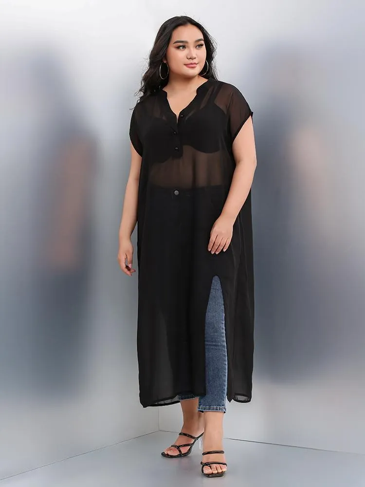 Mesh See Through Dress