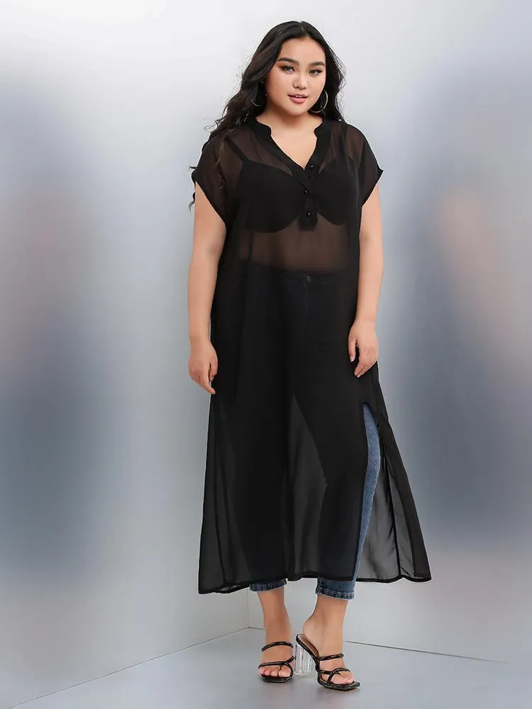 Mesh See Through Dress